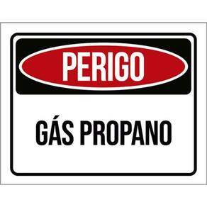 Kit 5 Placas Sinalização - Perigo Gás Propano