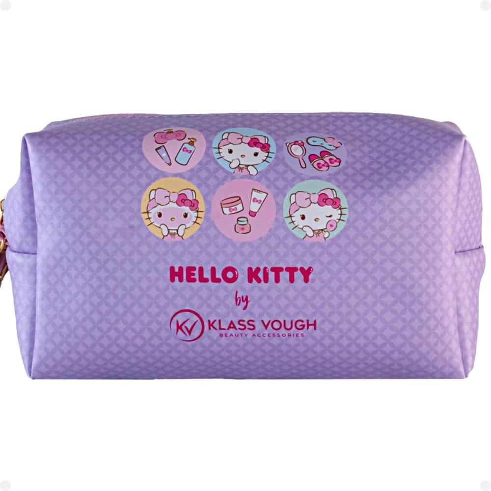 Necessaire Organizadora Hello Kitty by Klass Vough Estampada Lilás Kchk-04l