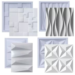 Formas De Gesso 3D Cimento Molde Plástico Abs Placa Parede