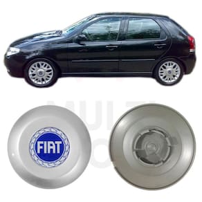 Calota Centro Roda Aro 15 Fiat Palio Siena Luxury Prata