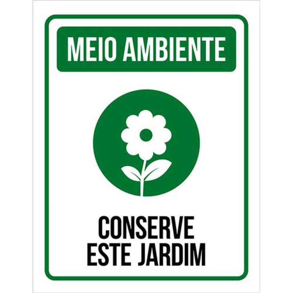 Kit 5 Placas Meio Ambiente Conserve Este Jardim