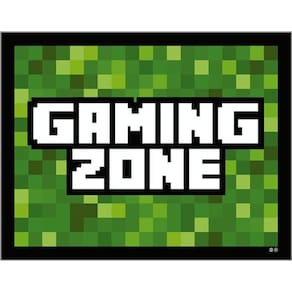 Kit 5 Placas Sinalização - Gaming Zone Quadrada