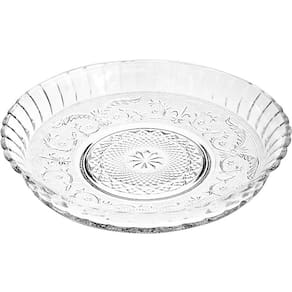 Prato de Vidro Kig Borda Incolor 30,3cm - Ricaelle