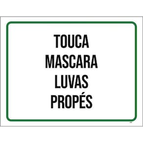Kit 5 Placas Touca Máscara Luvas Propés 36X46