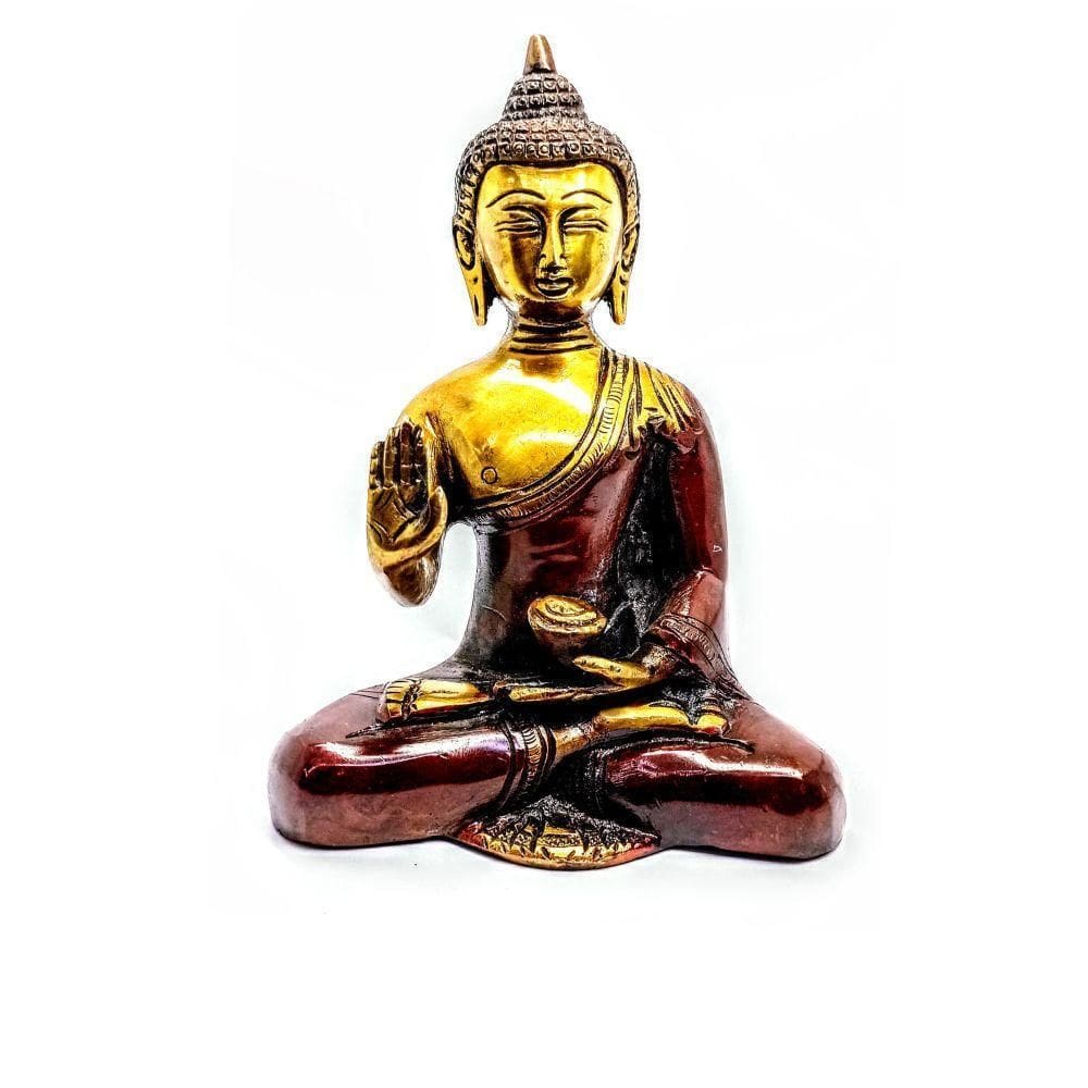 Buda Decoração Feito De Bronze 17 Cm