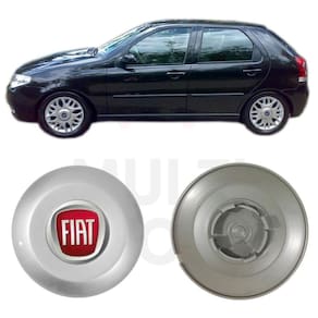 4X Calota Centro Roda Aro 15 Fiat Palio Siena Luxury Prata