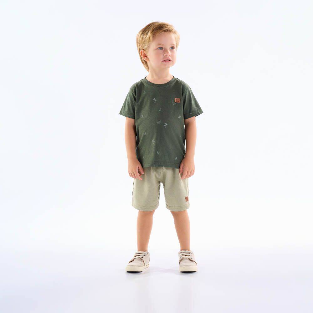 Camiseta Primeiros Passos Menino - Militar - 50658-356