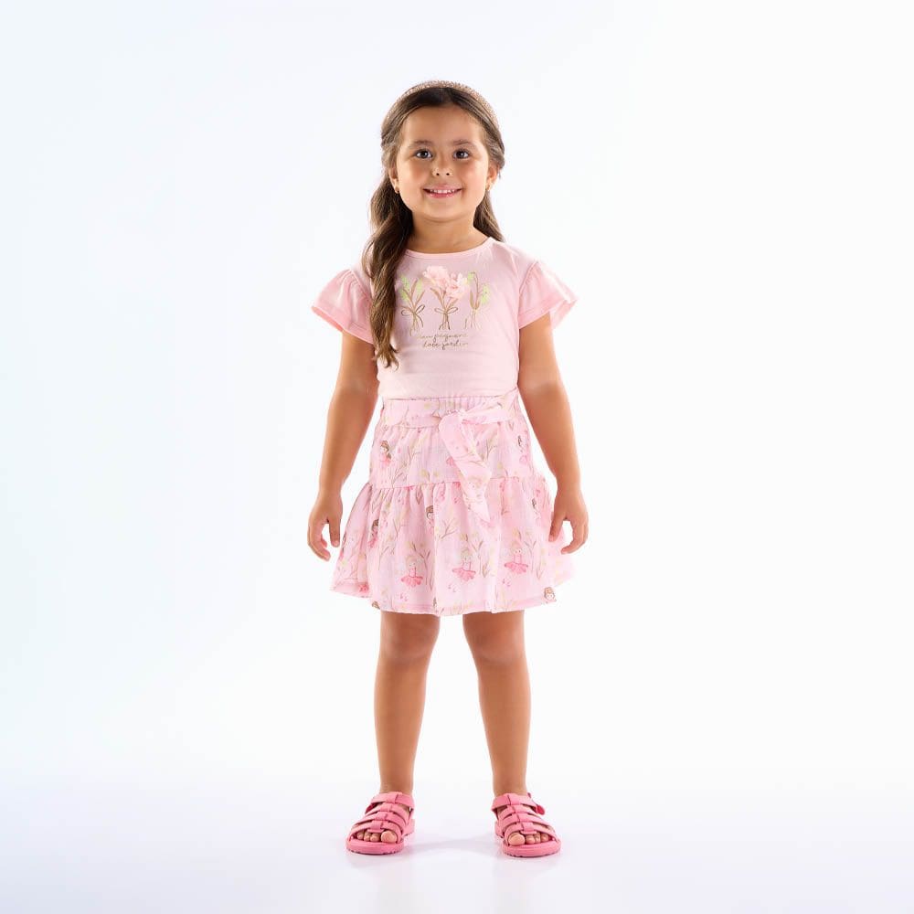 Conjunto Primeiros Passos  Menina - Rose - 50631-11