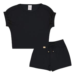 Conjunto Infantil Menina - Preto - 50730-51