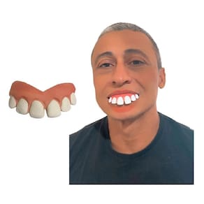 Dentadura Dentão Grande Engraçado Em Látex Fantasia Cosplay