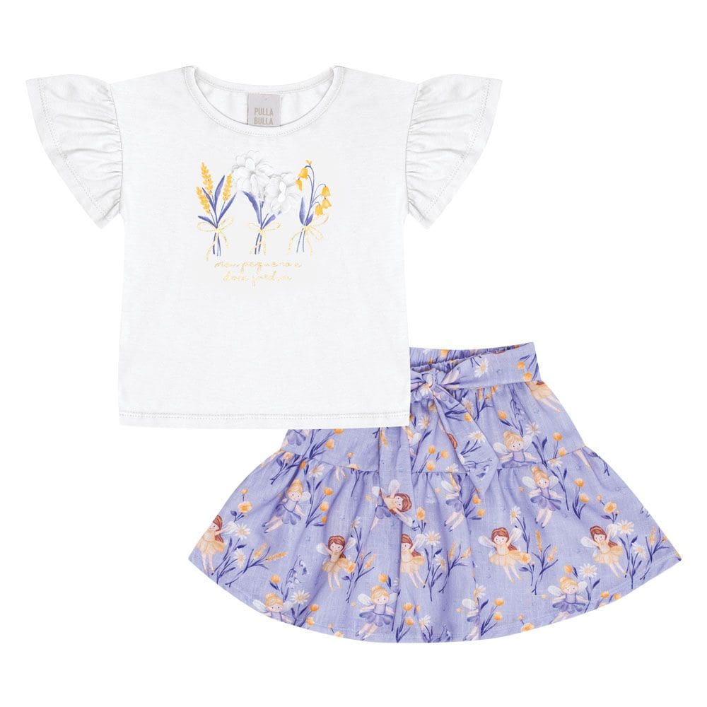 Conjunto Primeiros Passos  Menina - Branco - 50631-3