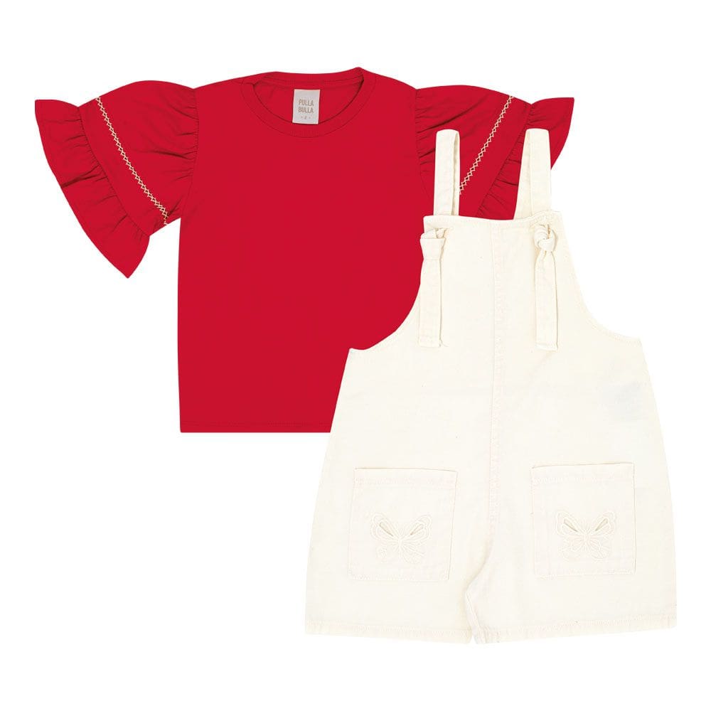 Conjunto Infantil Menina - Off White - 50724-1271