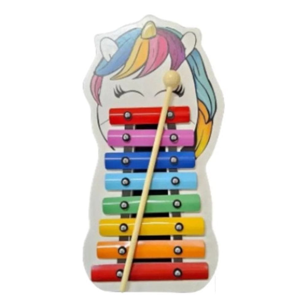 Metalofone Unicornio Vibratom Colorido P2262 Com 8 Teclas