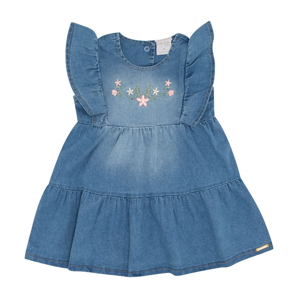 Vestido Bebê Menina - Indigo Claro - 50515-1114