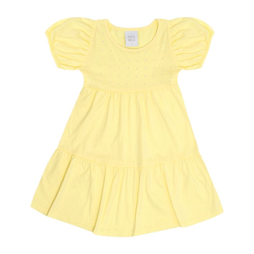 Vestido Primeiros Passos Menina - Amarelo - 50613-4