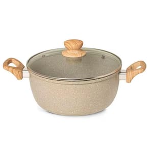 Panela Caçarola Cerâmica Marble 7,5L 30Cm Cinza Dust Oster