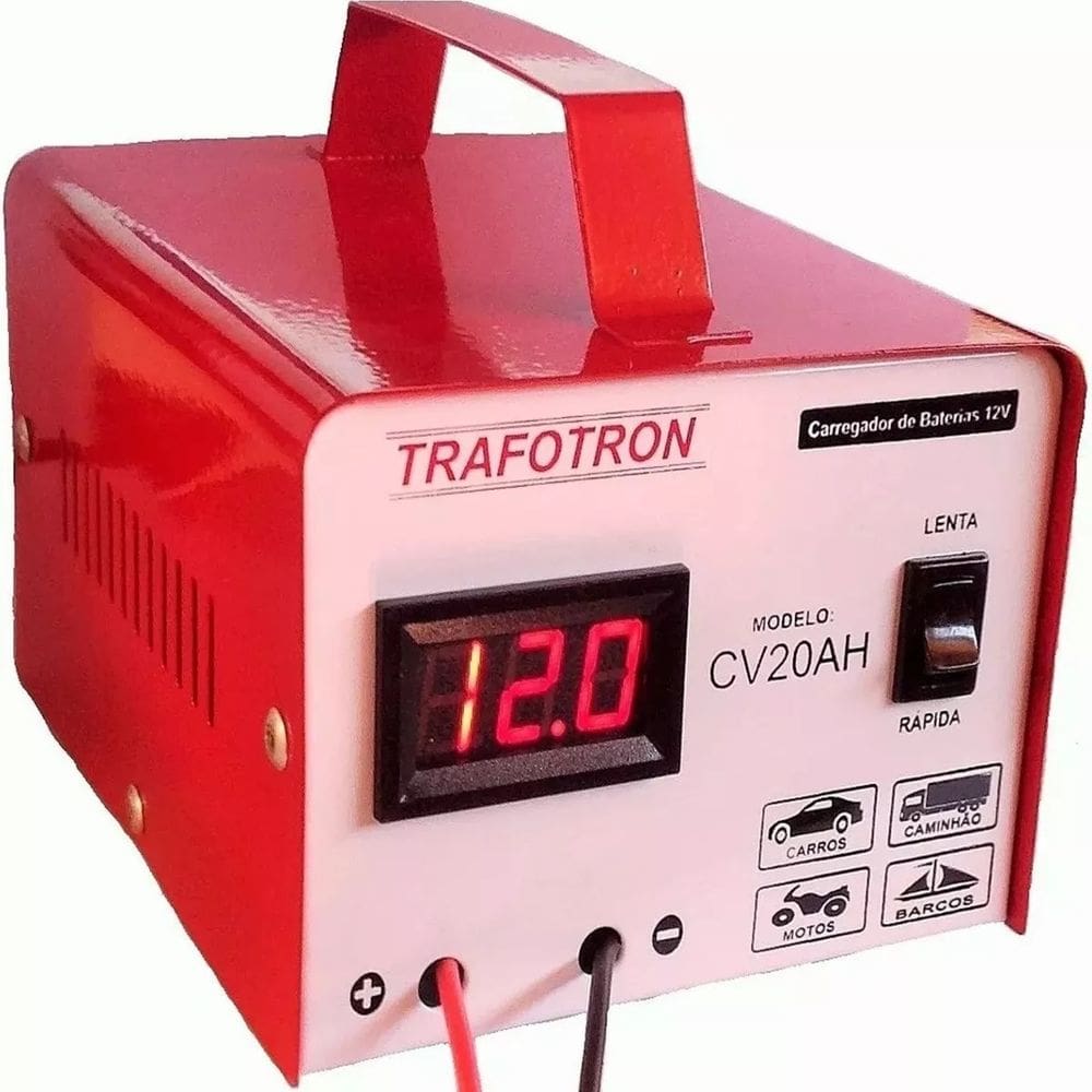 Carregador Bateria CV20AH 12V 4-300A - Bivolt, Carga Lenta e Rápida