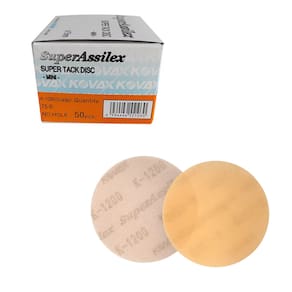 10 Mini Discos Lixa Sem Furos 3" 75mm K-1200 Orange Kovax