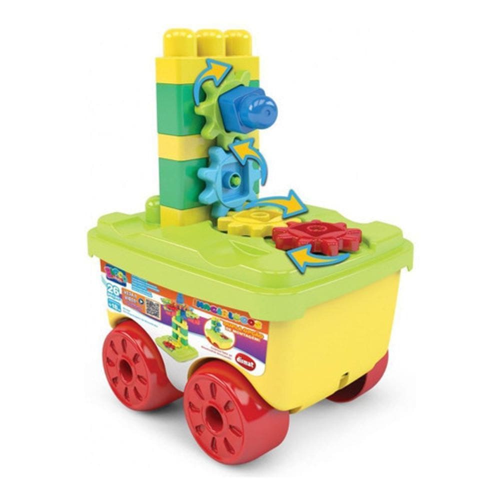 Brinquedo Blocos De Montar Box Engrenagens Blocolandia Carri