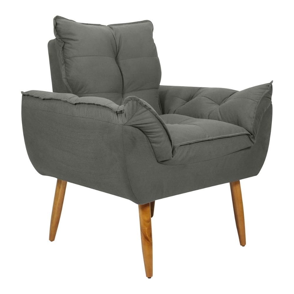 Poltrona Decorativa 88cm com Pés Retrô Multimóveis CR45269