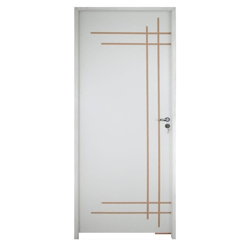 Porta Belissima 9 Prime Batente 14 Cm Fechadura Stilo Wc 72 X 2,10 Lado Esquerdo.