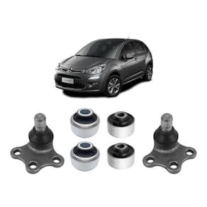 Kit Bucha + Pivô Bandeja Citroen C3 2013-2015 - 4 Peças