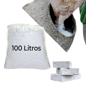 Isopor Flocado Triturado Concreto Eps Enchimento 100 Litros