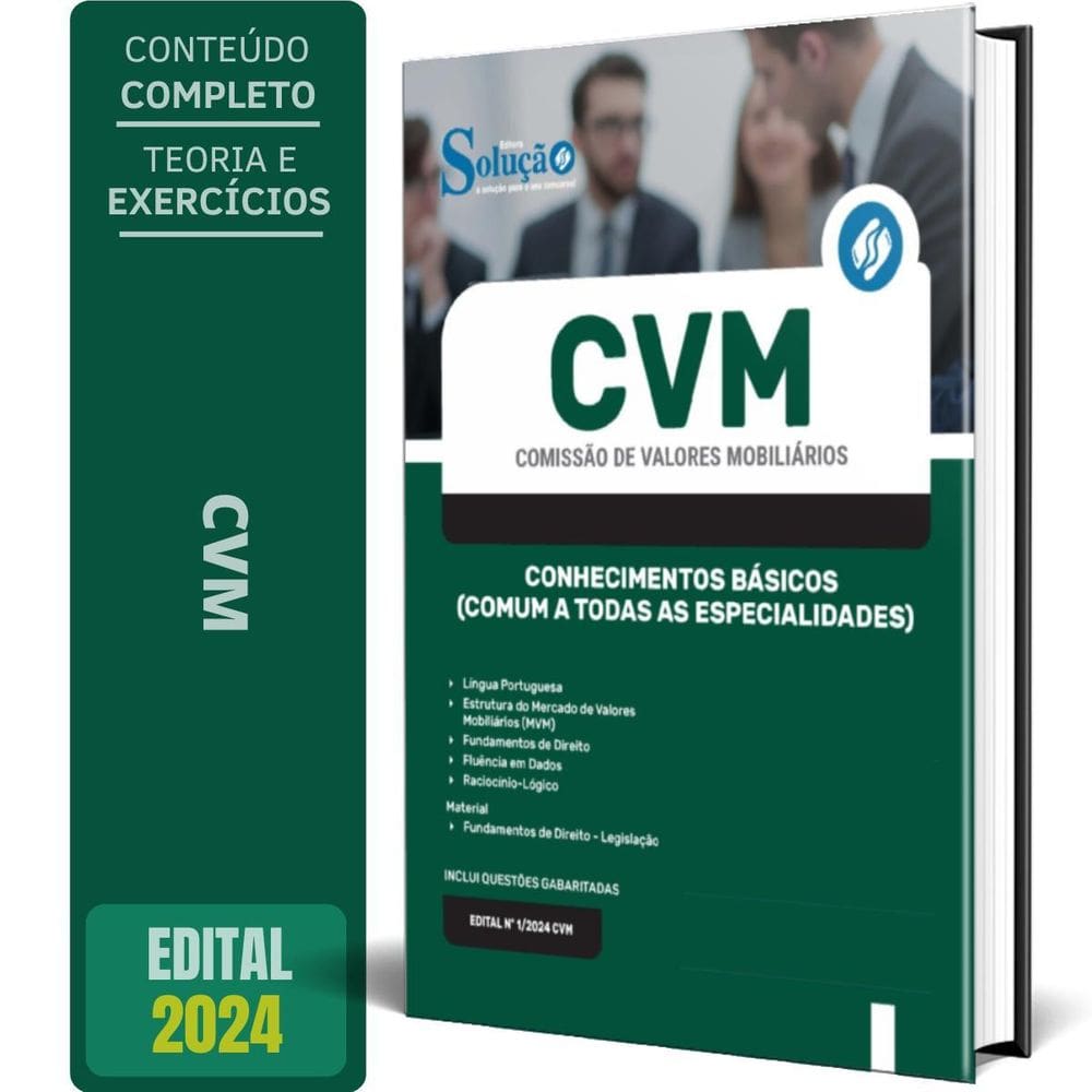 Apostila Cvm 2024 Conhecimentos Básicos Comum A Todas As