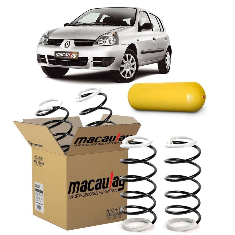 Par De Molas Gnv Traseira Renault Clio Pos 2013