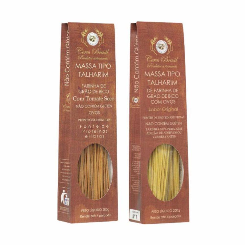Kit 2 Talharim Grão de Bico Ceres: Tradicional, Tomate