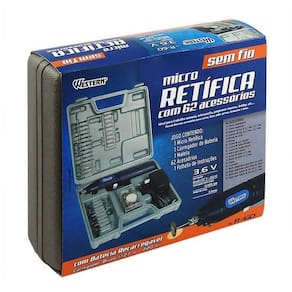 Micro Retifica Western Sem Fio Bivolt + 60 Acessórios