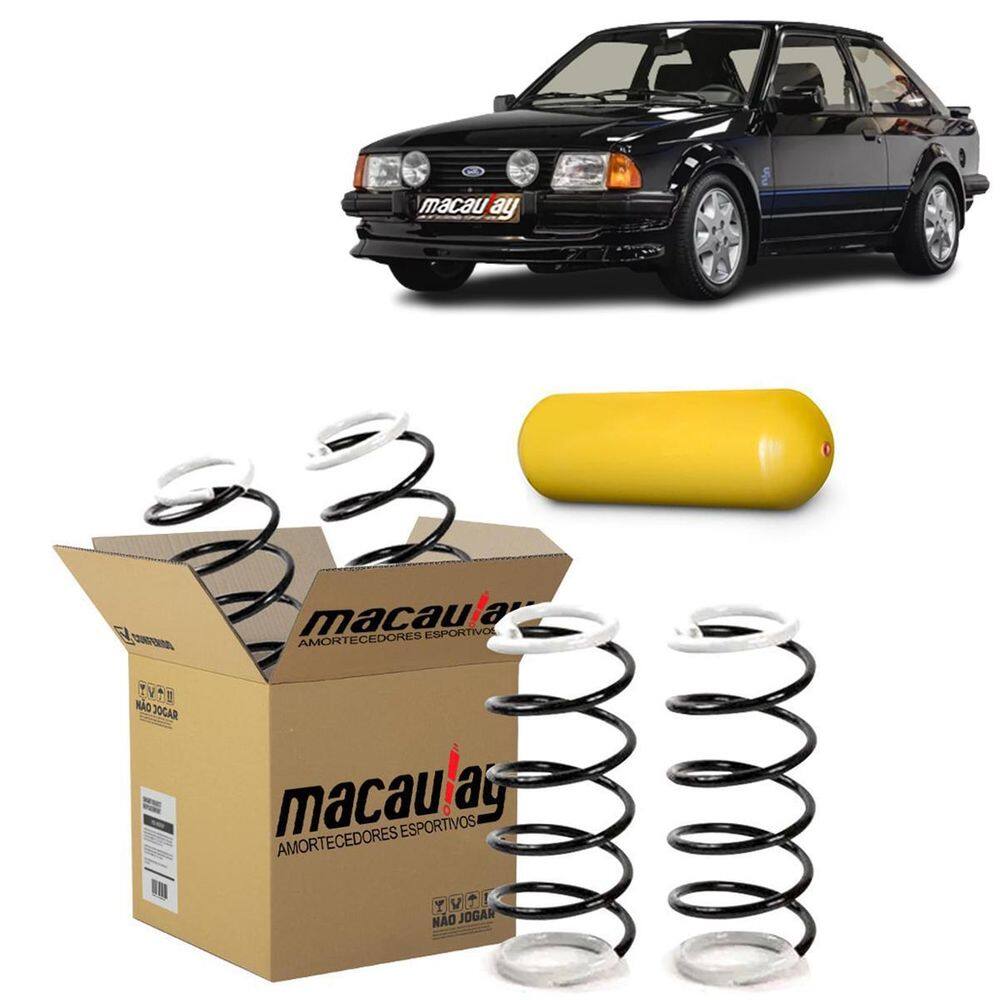 Par De Molas Gnv Traseira Ford Escort Xr3 Gl