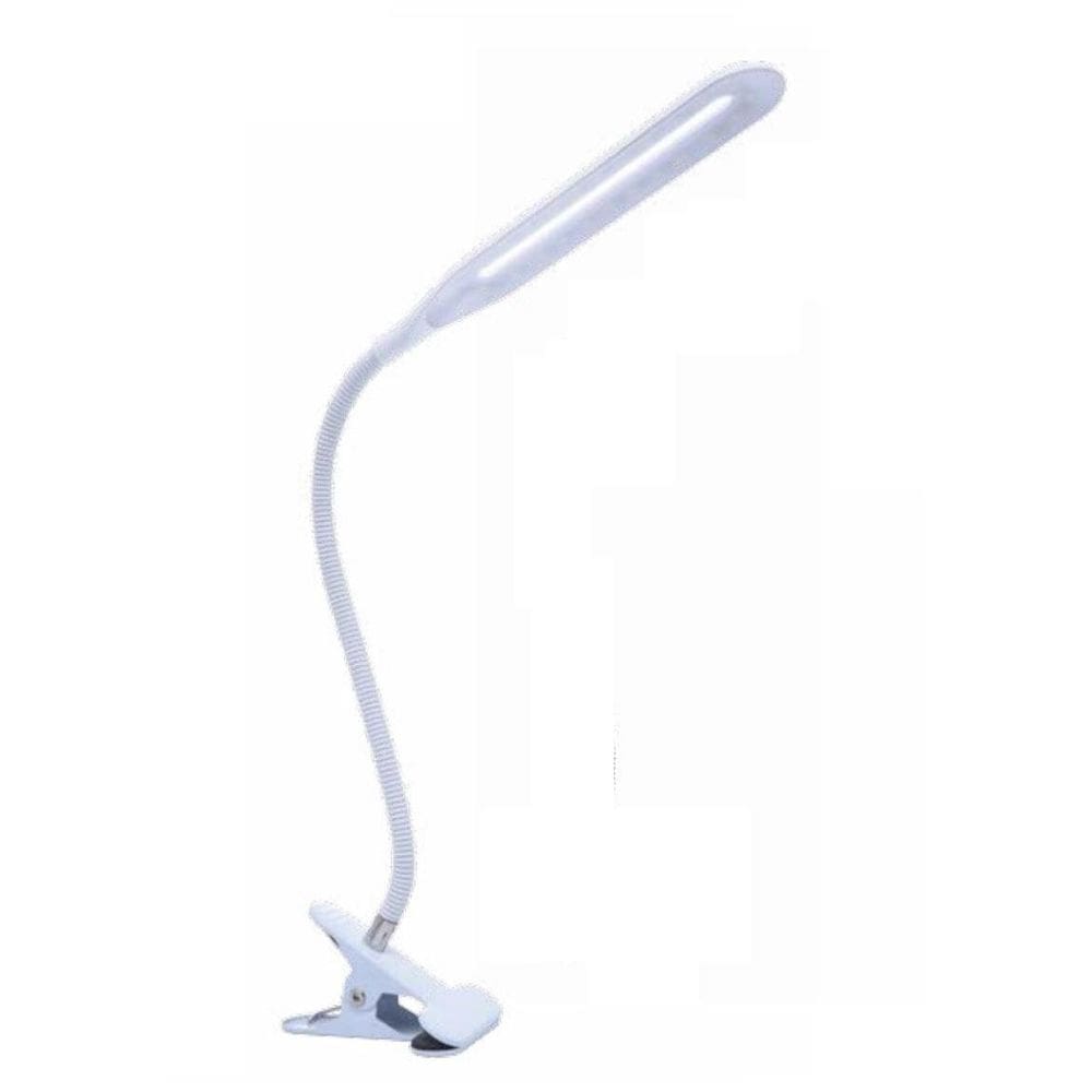 Luminária De Mesa Com Presilha Entrada Usb De Led - Branco