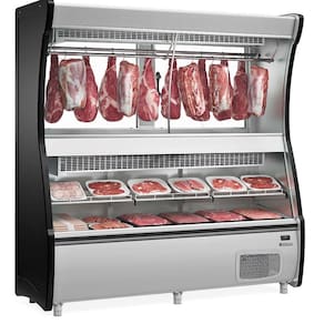 Balcão Frigorífico Açougue Triplex Sem Depósito Gevd210 Gelopar Expositor De Carnes Preto 220v