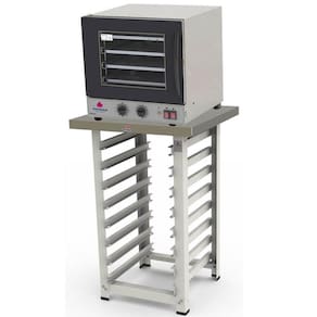 Kit Forno Elétrico Progás Turbo Fast Oven Preto 4 Esteiras PRP-004 G2 127V e Mesa Suporte Para o For