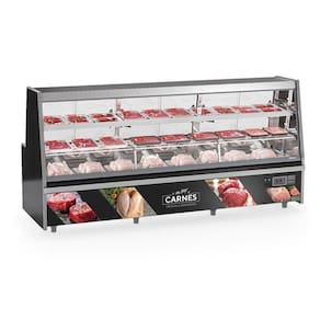 Balcão De Frios E Avícola Grta300 Gelopar Expositor De Carnes Preto 3mt 220v
