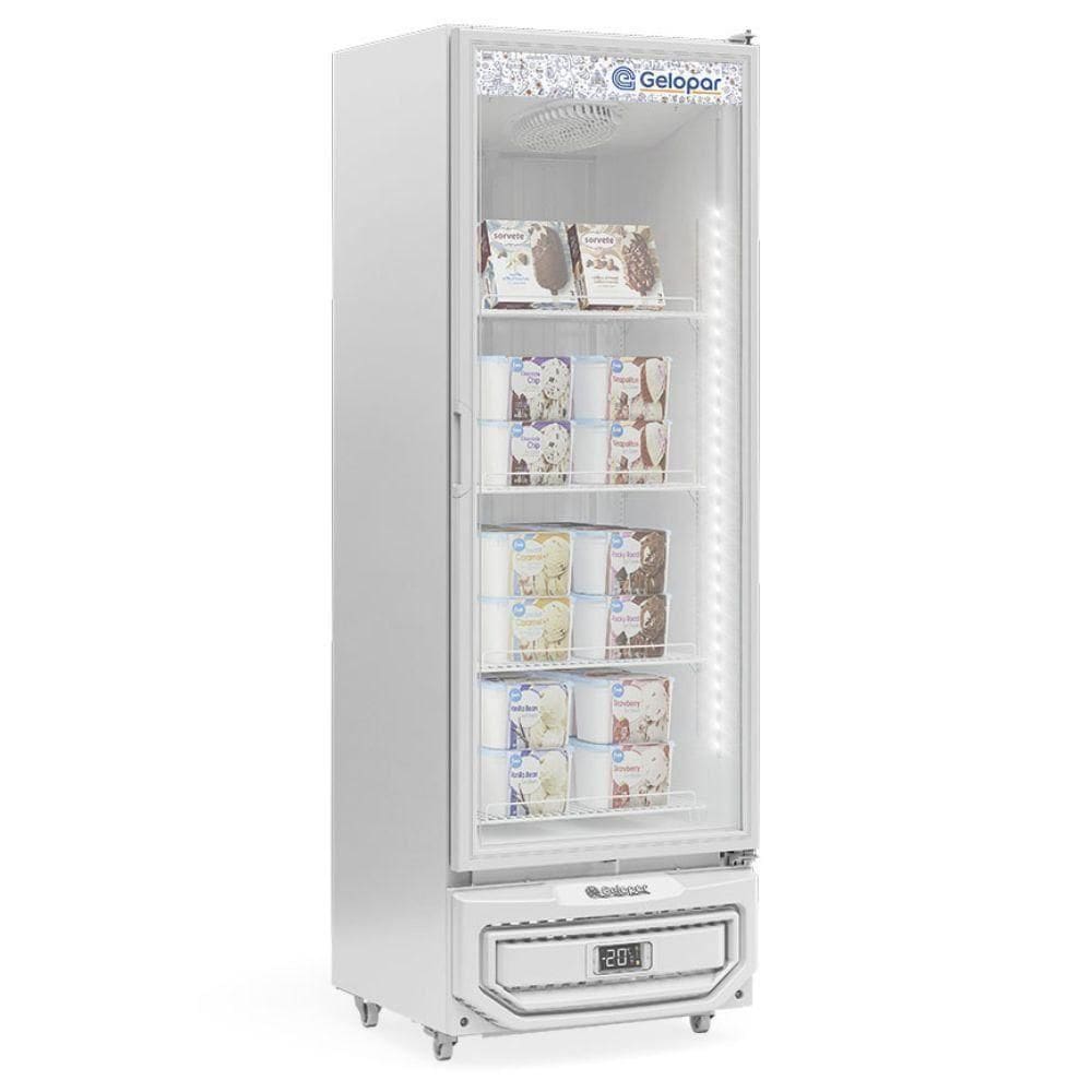 Expositor Vertical Porta De Vidro Gpf45lp Gelopar Conservador 578 Litros Branco 220v