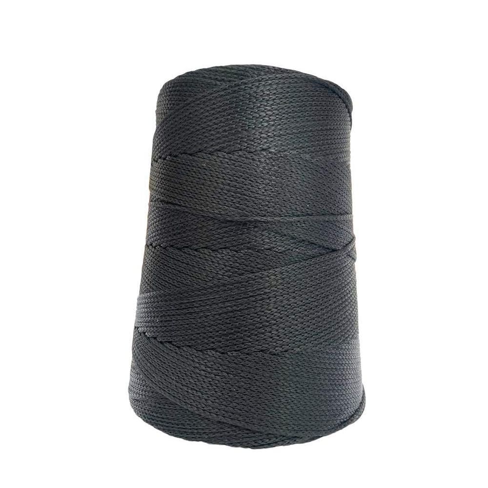 Fio Náutico Cordão 500G 3Mm 500M Croche Trico Bolsa Preto
