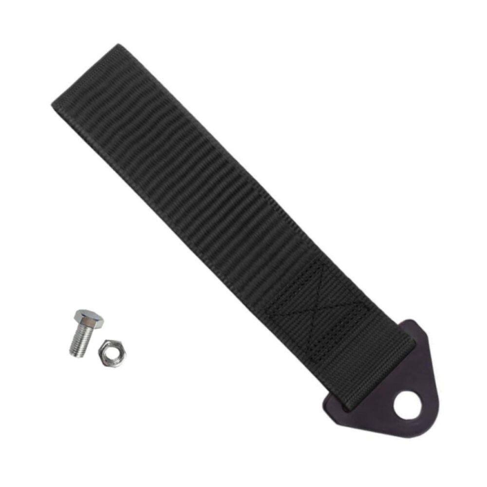 Kit Tow Strap Fita Cinta Reboque Para-Choque Preto Estilo Br