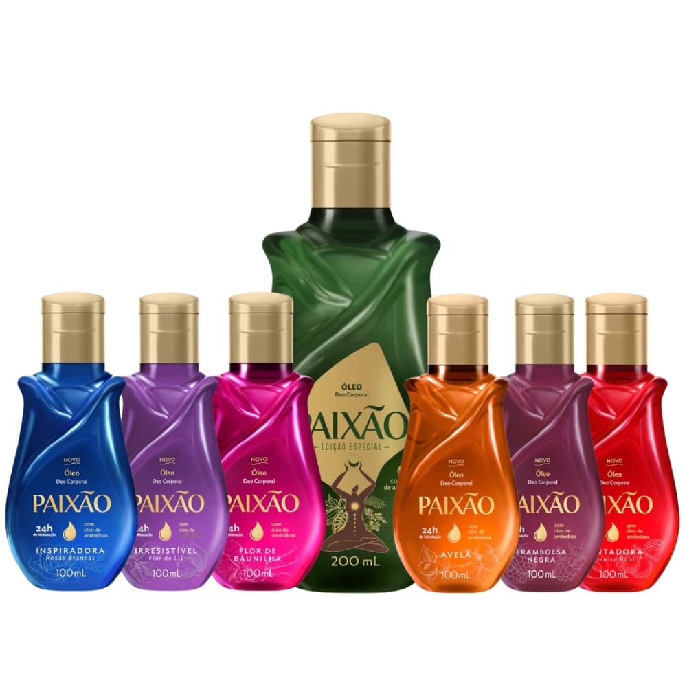 Kit Paixão Óleos Corporais 7 Unidades