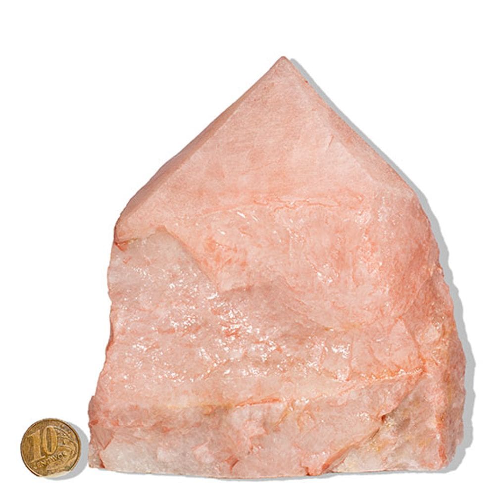 01 Cristal Rosa Pedra Pé e Bico Serrado 1 a 1,5Kg Aprx12cm B