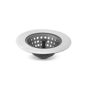 Ralo De Pia Com Cesto Inox E Silicone 11X4,5Cm