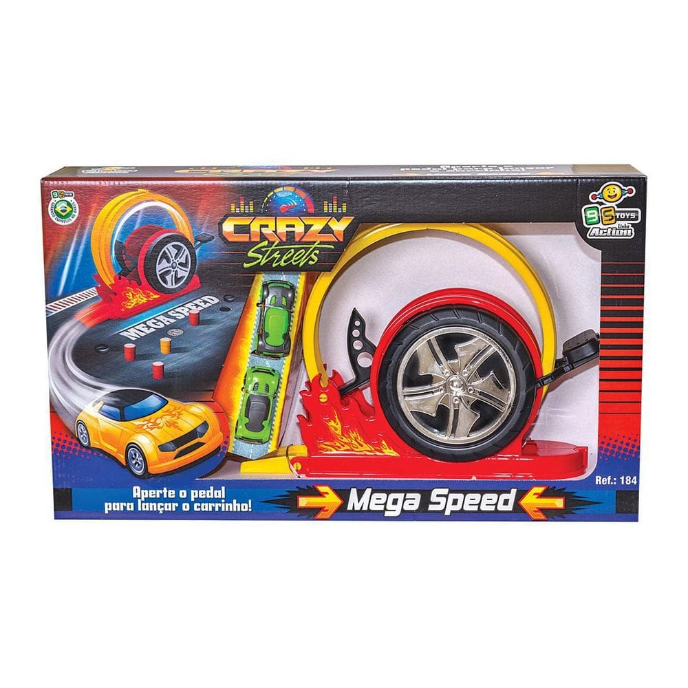 Lançador Mega Speed Infantil Novidade Com 2 Carrinhos