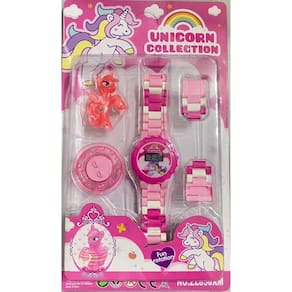 Lego Relógio Aranha Infantil Pulseira Ajustável + Mini Boqueninho Giratório 360