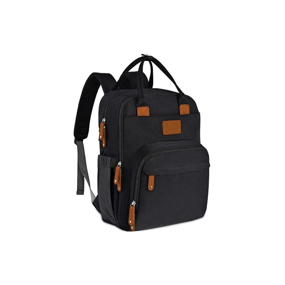 Bolsa Mochila Maternidade Donna Laço Bebê LB Kyara Preto