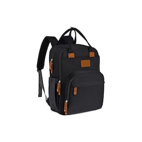 Bolsa Mochila Maternidade Donna Laço Bebê LB Kyara Preto