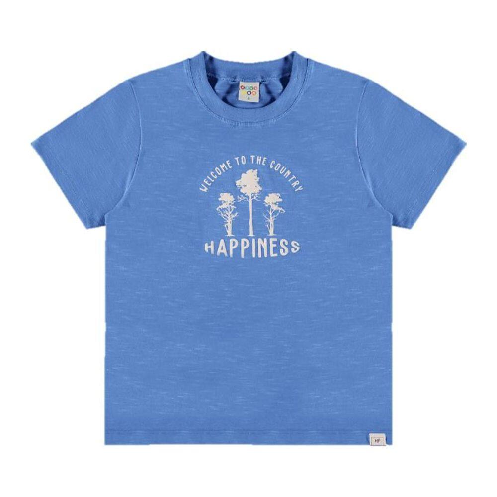 Camiseta manga curta flamê Hapiness Have Fun