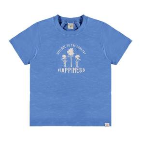 Camiseta manga curta flamê Hapiness Have Fun
