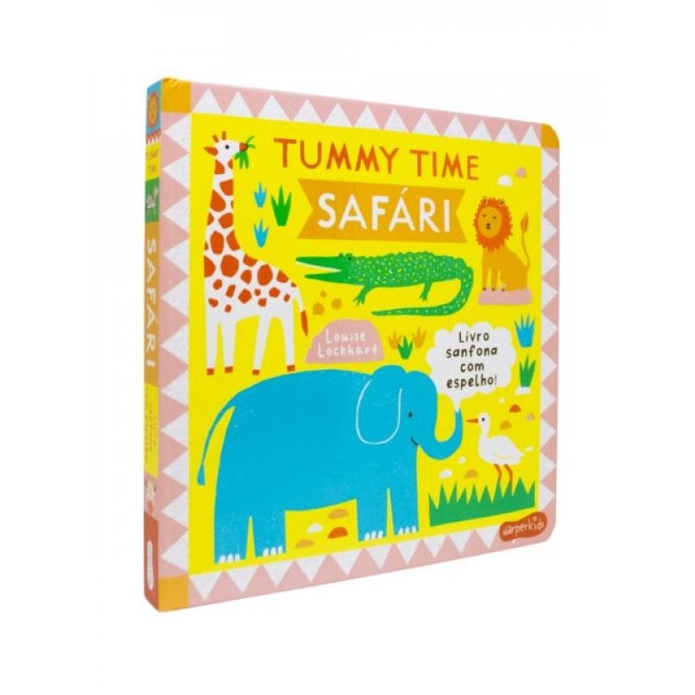Tummy Time: Safári – Um Livro Ilustrado, Sanfonado E Com Espelho Para Bebês
