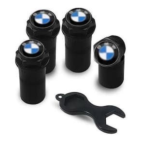 Kit Bico Pneu Preto Pino Roda Válvula Antifurto 320I X1 A X6